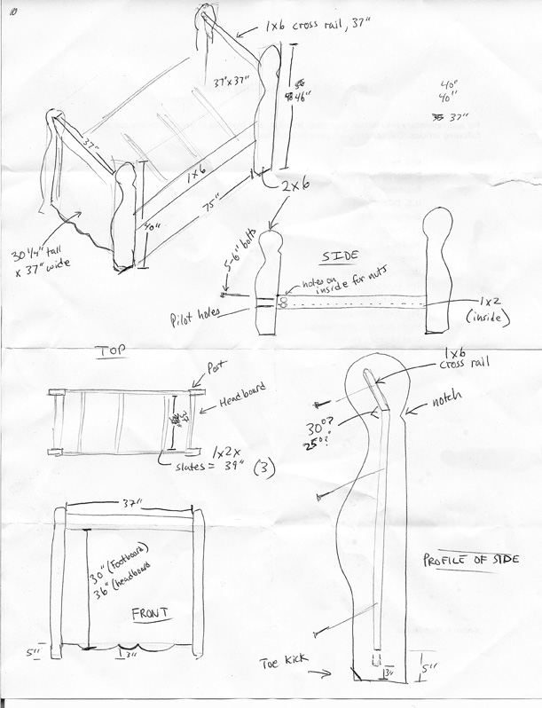 woodwork plans for bed
